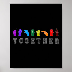 Samen de Handboeken van de Taal van het Teken van Poster