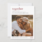 Samen Dictionary Definition Holiday Photo Card Feestdagenkaart (Voorkant)