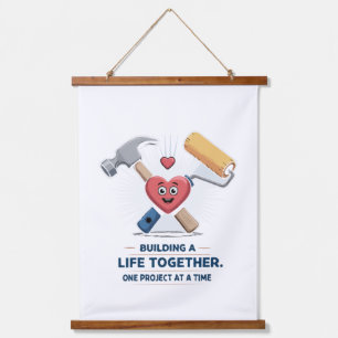Samen een leven opbouwen   Cute DIY Couple Home Hangend Wandkleed