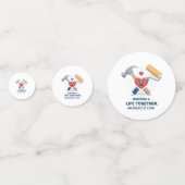 Samen een leven opbouwen | Schattige DIY paar thui Confetti (Voorkanten)