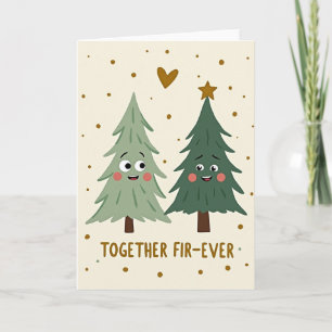 Samen Fir Voor Altijd Knuffel Kerstkaart Kaart