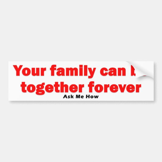 Samen Forever Bumpersticker (Voorkant)