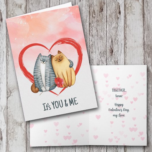 Samen Forever Cats Valentijn Feestdagen Kaart