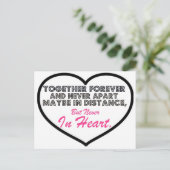 Samen Forever en nooit uit elkaar....... Briefkaart (Staand voorkant)