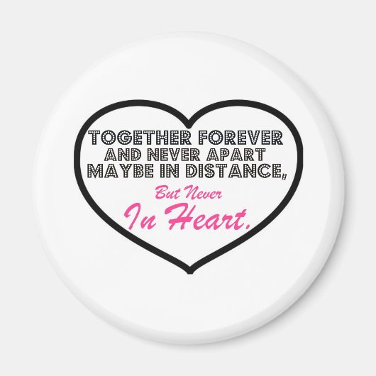 Samen Forever en nooit uit elkaar...... Magneet (Voorkant)