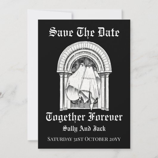 Samen Forever Ghost Save The Date Kaart (Voorkant)