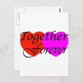 Samen Forever Hearts Briefkaart (Voorkant / Achterkant)