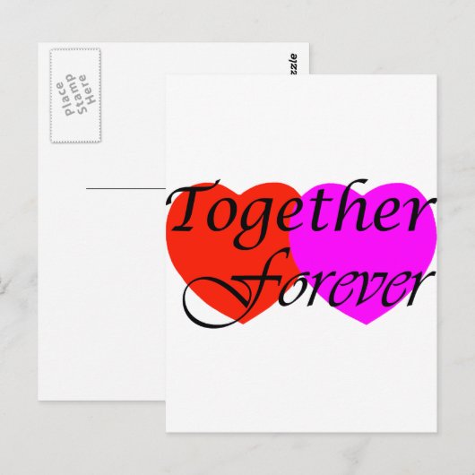 Samen Forever Hearts Briefkaart (Voorkant / Achterkant)