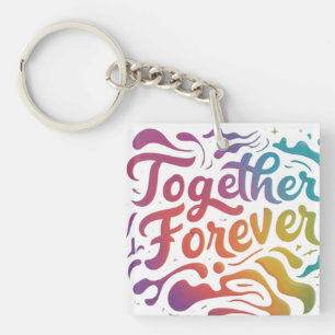 Samen Forever Square Sleutelhanger