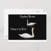 Samen Forever Swans. Briefkaart (Voorkant / Achterkant)