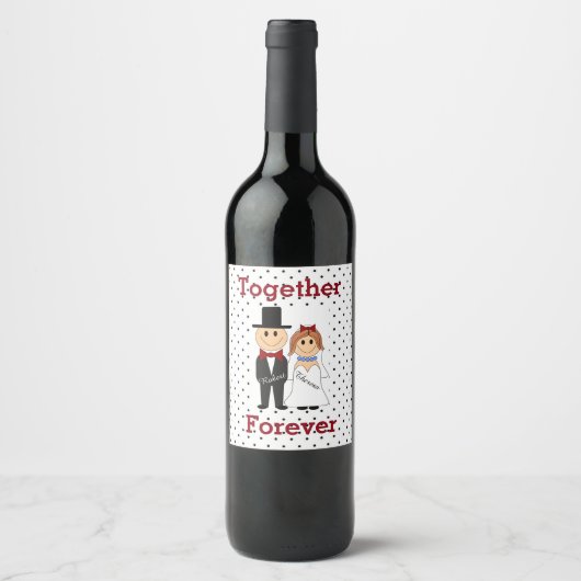 Samen Forever Wijn Etiket (Voorkant)