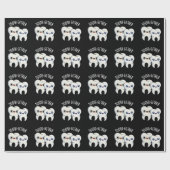 Samen Funny Tooth Pun Dark BG Cadeaupapier (Vlak)