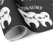 Samen Funny Tooth Pun Dark BG Cadeaupapier (Rol Hoek)
