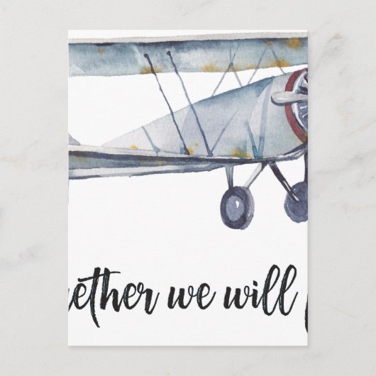 Samen gaan we vliegen briefkaart (Voorkant)