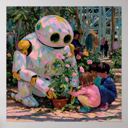 Samen groeien - Solarpunk Poster (Voorkant)