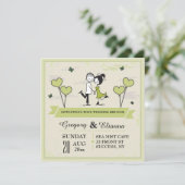 Samen (Groen) Post Wedding Brunch Uitnodiging (Staand voorkant)