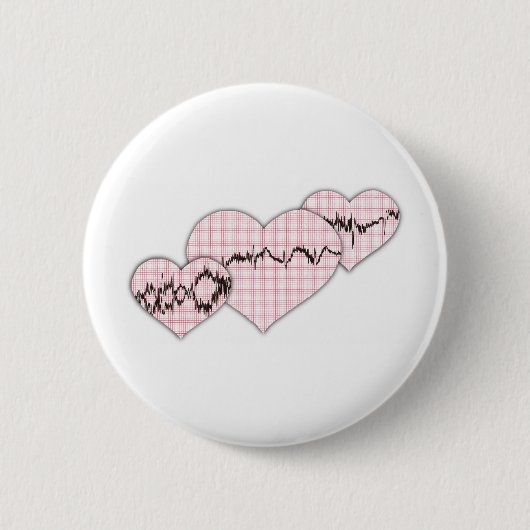Samen hart ronde button 5,7 cm (Voorkant)