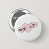 Samen hart ronde button 5,7 cm (Voorkant /achterkant)
