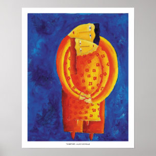 Samen Hedendaagse Acryl Schilderkunst Kunstprint Poster