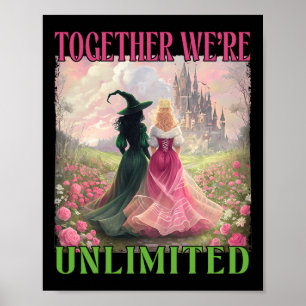 Samen heksen onbeperkt roze groene heks Hallow Poster