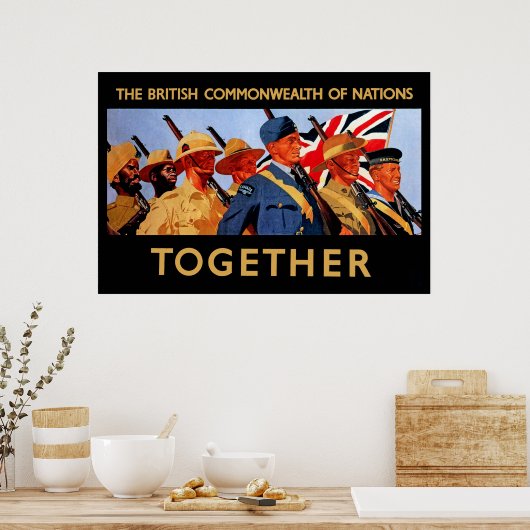 Samen ~ Het Britse Gemenebest van Nationale Staten Poster (Keuken)