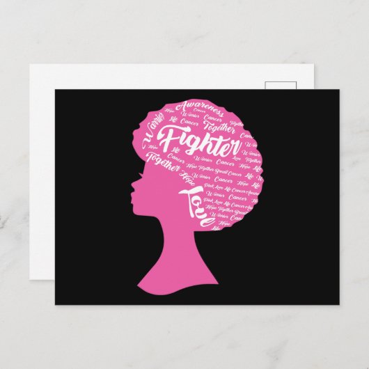 Samen Hoop liefhebbers van borstkanker Uitnodiging Briefkaart (Voorkant / Achterkant)