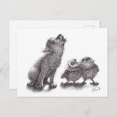 Samen Howling - Wolf ontmoet Eigenaars Briefkaart (Voorkant / Achterkant)
