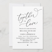 Samen in de liefde, romantische koppels douchefees kaart (Voorkant)