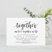 Samen in de liefde, samen in het leven, feestviere kaart (Staand voorkant)