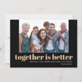 Samen Is Beter Kerst Foto Kaart (Voorkant)