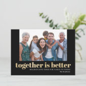 Samen Is Beter Kerst Foto Kaart (Staand voorkant)