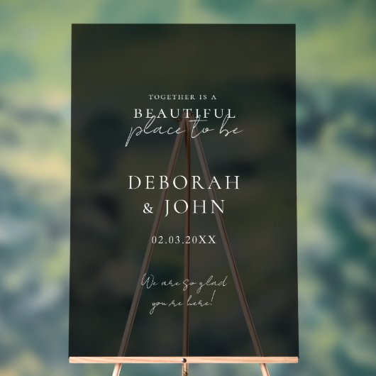 Samen is een prachtige plek om te zijn! Elegant, Acryl Bord (Neutraal)