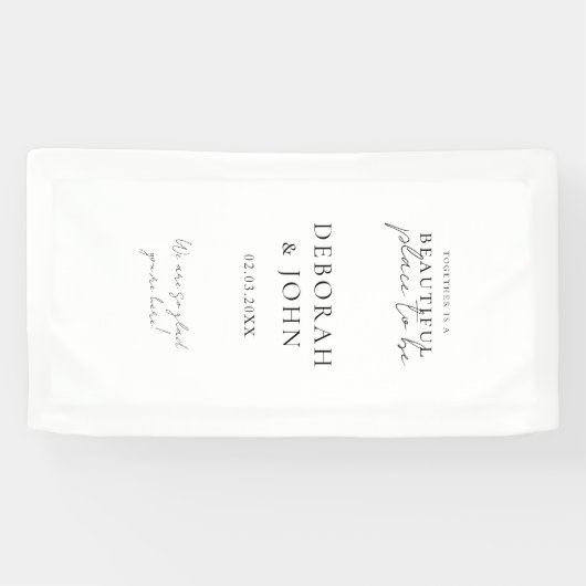 Samen is een prachtige plek om te zijn! Elegant, Spandoek (Horizontaal)