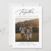 Samen is onze favoriete kerstfoto feestdagenkaart (Voorkant)