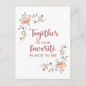 Samen is onze favoriete plek om briefkaart te zijn (Voorkant)