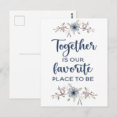Samen is onze favoriete plek om te zijn briefkaart (Voorkant / Achterkant)
