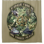 Samen kiezen we vrede douchegordijn (Voorkant)