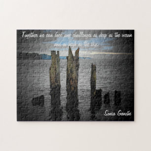 Samen kunnen we alle uitdagingen het hoofd bieden legpuzzel