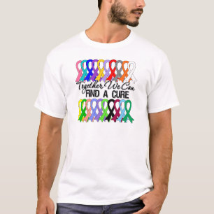 Samen kunnen we een crème-kanker-linten vinden t-shirt