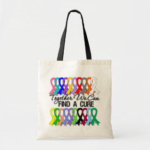 Samen kunnen we een crème-kanker-linten vinden tote bag
