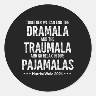 Samen kunnen we een einde maken aan de drama's en ronde sticker