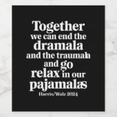 Samen kunnen we een einde maken aan de drama's en wijn etiket (Enkel label)