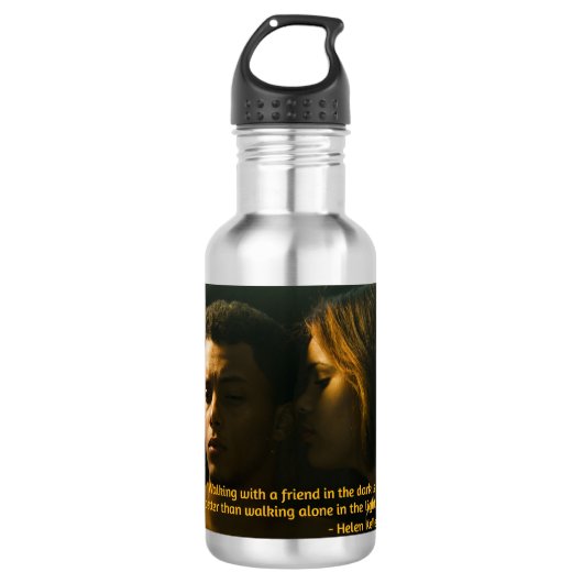 Samen lopen waterfles (Voorkant)