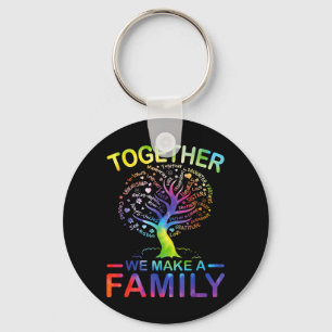 Samen maken we een familie matching familie reunio sleutelhanger