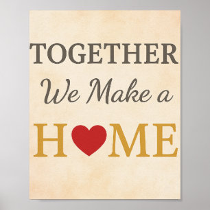 Samen maken we een huis-Inspirerend muurkunst Poster