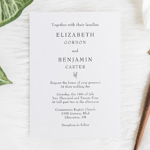 Samen met hun families Elegant Minimalist Kaart