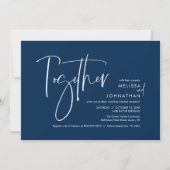 Samen met hun ouders, bruiloft receptie kaart (Voorkant)