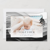 Samen met Kerst Misimaal Japandi Familie Foto Feestdagenkaart (Voorkant)