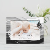 Samen met Kerst Misimaal Japandi Familie Foto Feestdagenkaart (Staand voorkant)