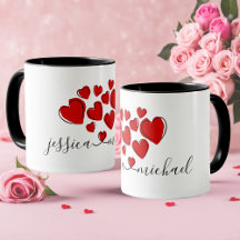 Samen met Love & Hearts Romantische Gepersonalisee